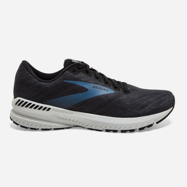 Brooks Men's Ravenna 11 Road Running Shoes Singapore - Ebony/Black/Stellar (69237-UENG)